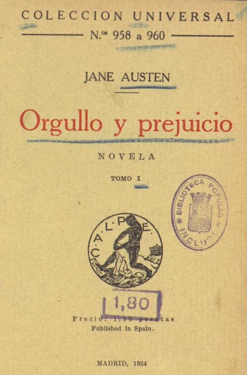 Portada de Orgullo y prejuicio